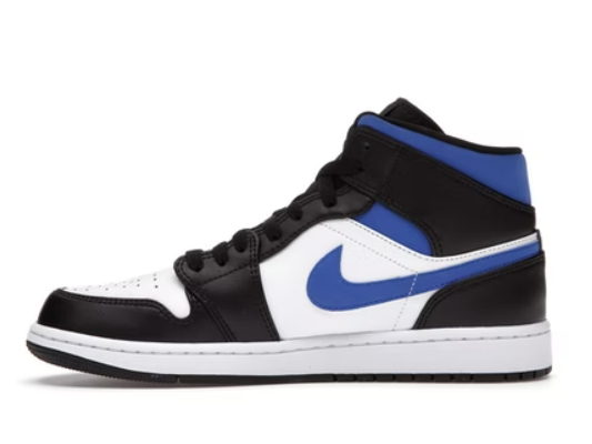Jordan 1 Mid White Black Racer Blue