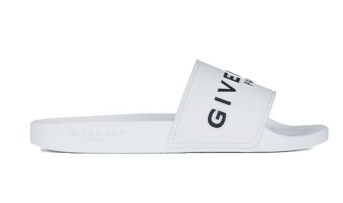 Givenchy Paris Flat Sandals White Black