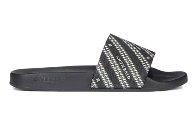 Givenchy Chain Flat Sandals Black