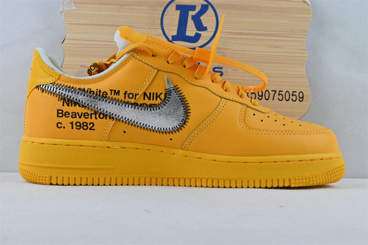 Off-White X Nike Air Force 1 “University Gold”