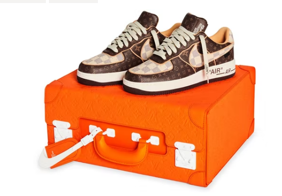 Nike Air Force 1 Low L0vis Vvtt0n Monogram Brown Damier Azur