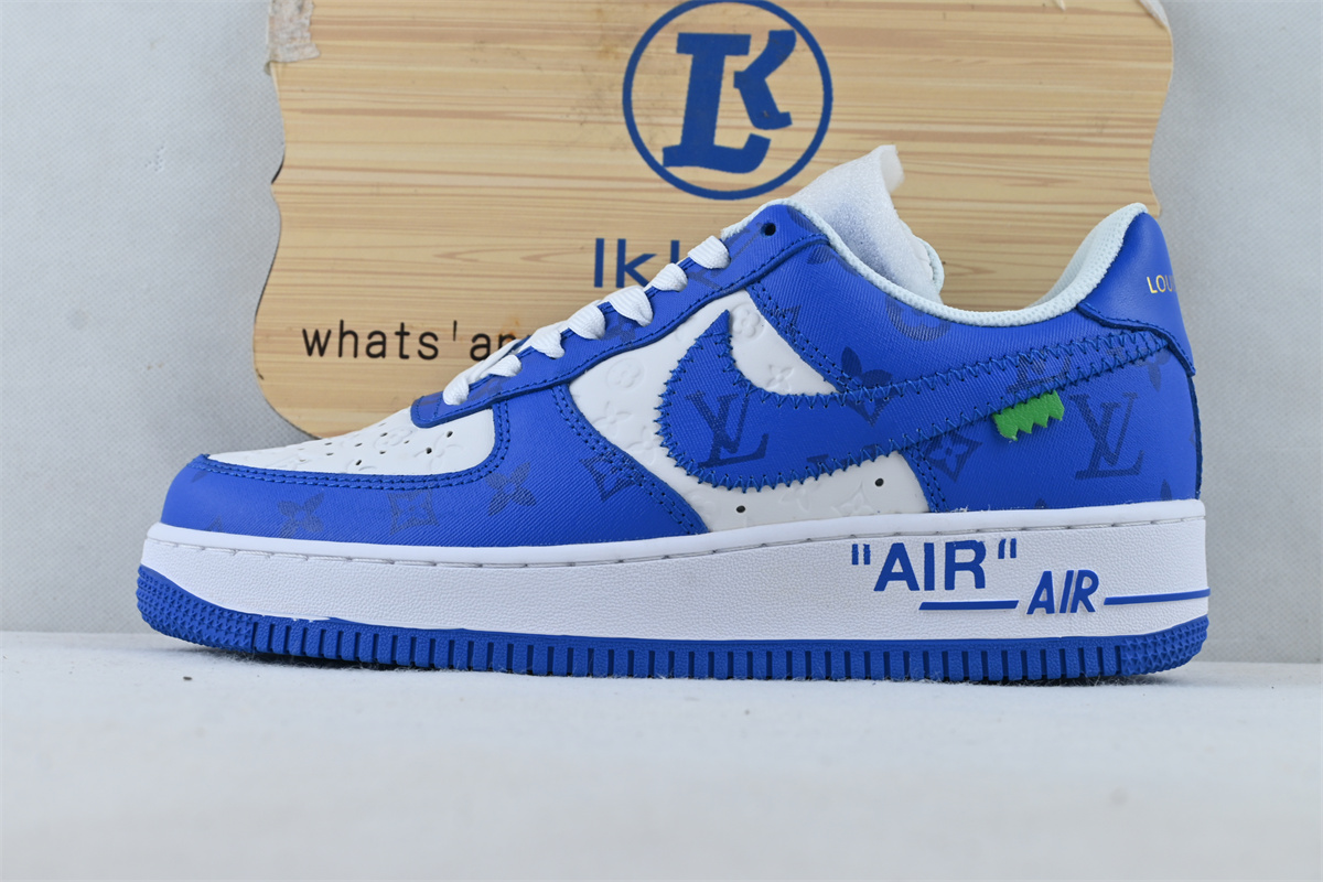 L0vis Vvtt0n Nike Air Force 1 Low By Virgil Abloh White Royal