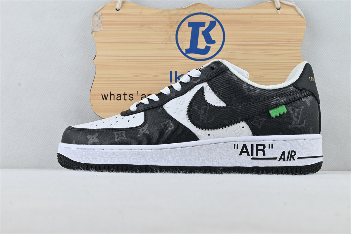 L0vis Vvtt0n Nike Air Force 1 Low By Virgil Abloh White black