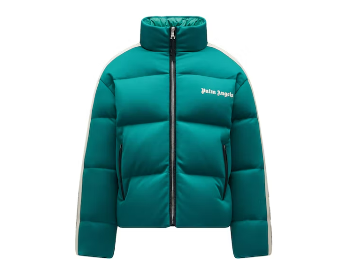 Moncler x Palm Angels Rodman Short Down Jacket Bright Green White