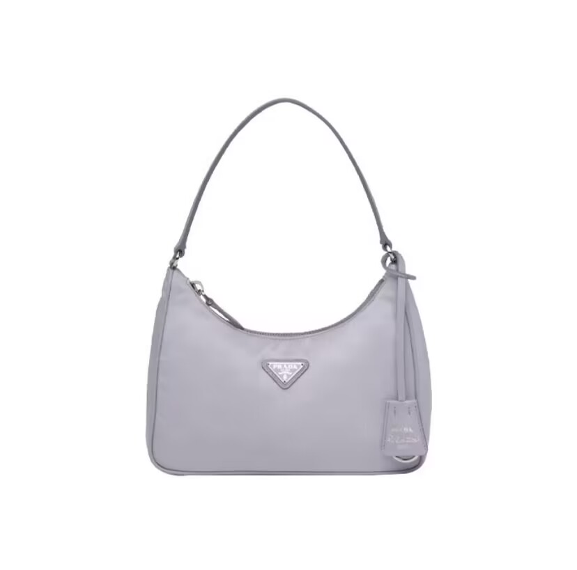 Pra*a Re-Edition 2005 Mini Bag Nylon Saffiano Leather Strap Purple
