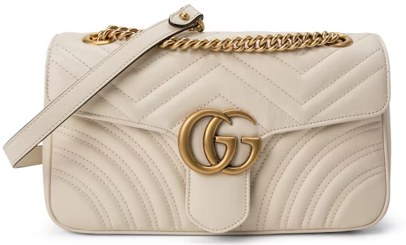 Gvc*1 GG Marmont Small Matelasse White