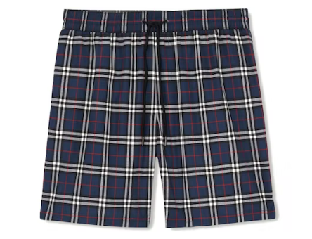 Bv*b*rry Check Drawcord Swim Shorts Carbon Blue