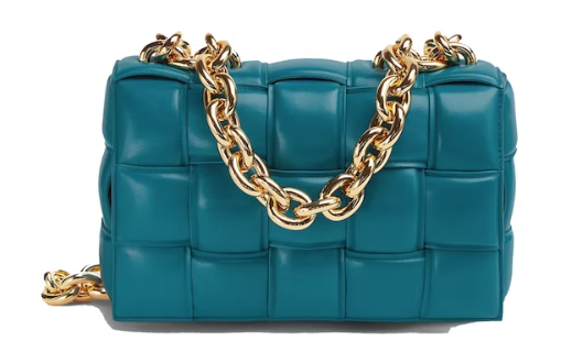 B0tt*ga Ven*ta Chain Cassette Crossbody Bag Mallard