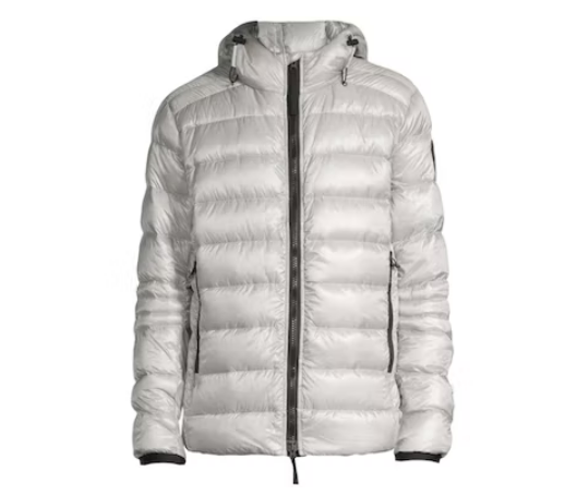 Can*a G00se Crofton Down Slim Fit Hooded Jacket Silver Birch