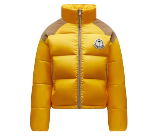 Moncler x Palm Angels Kelsey Short Down Jacket Mustard Yellow