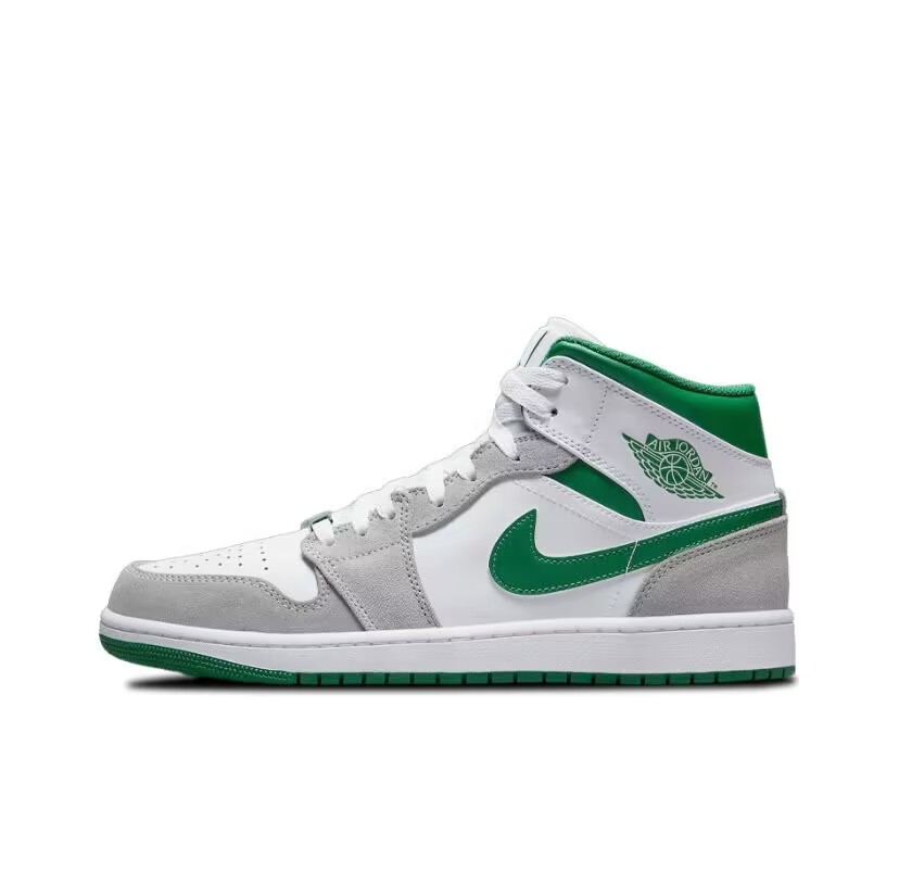AIR JORDAN 1 MID GREY GREEN