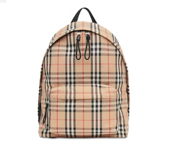 Bv*b*rry Vintage Check Nylon Backpack Archive Beige