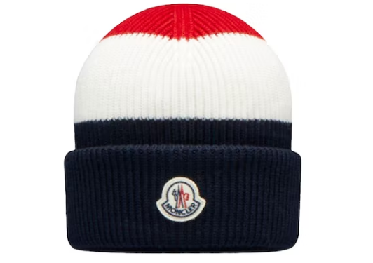 Moncler Stipred Tricolor Beanie Blue White Red