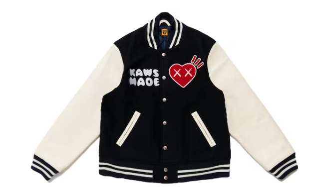 KAWS x Human Made Varsity Jacket Navy
