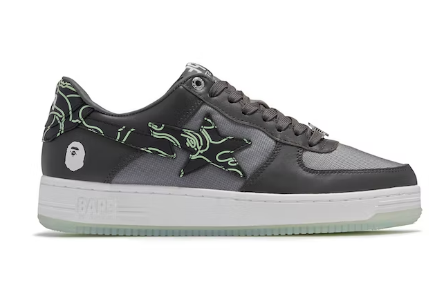 A Bathing Ape Bape Sta Text Code Camo Charcoal