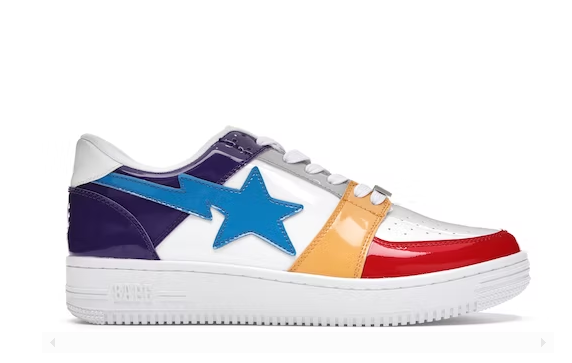 A Bathing Ape Bape Sta Low Crazy White