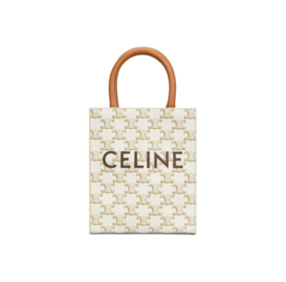 Ce1i*e Vertical Cabas Triomphe Mini White
