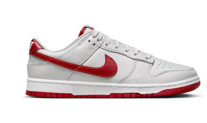 Nike Dunk Low Vast Grey Varsity Red