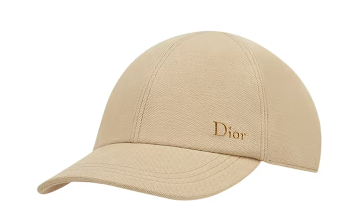 D10r Baseball Cap Beige Cotton