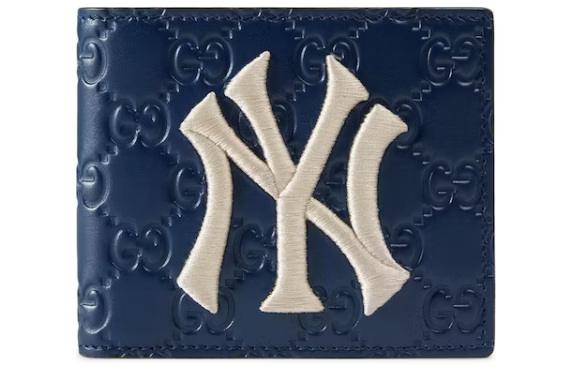 Gvc*1 Wallet NY Yankees Patch Royal Blue
