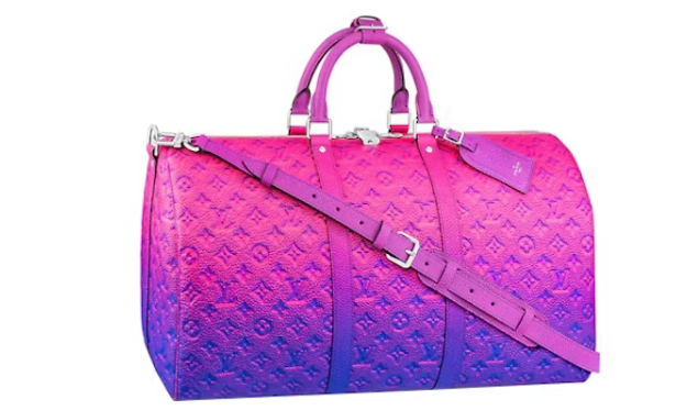 L0vis Vvtt0n Keepall  Taurillon Illusion Blue/Pink