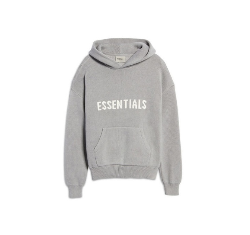 Fear of God Essentials Knit Pullover Hoodie (SS21) Cement/Pebble