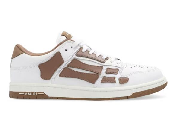 AMIRI Skel Top Low White Brown White