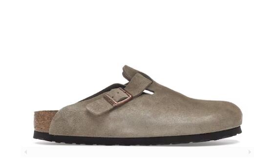 Birkenstock Boston Soft Footbed Suede Taupe