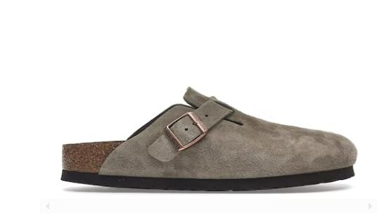 Birkenstock Boston Soft Footbed Suede Taupe (Narrow Fit)