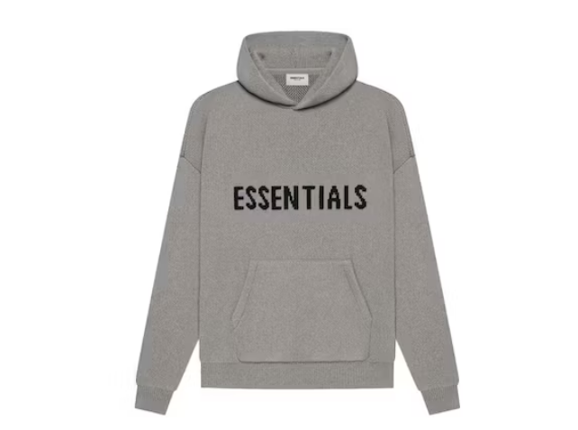 Fear of God Essentials Knit Pullover Hoodie (SS21) Dark Heather Oatmeal