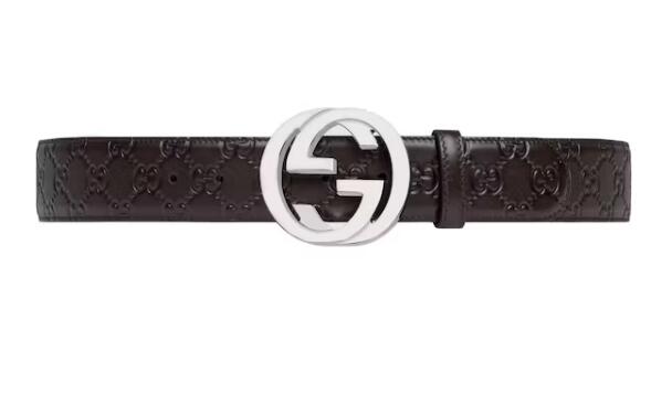 Gvc*1 Signature Leather Belt Brown (Dimensions 1.5W)