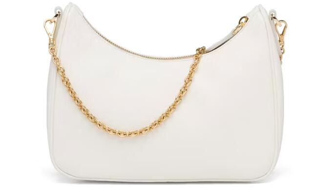 Pra*a Re-Edition 2005 Saffiano Leather Bag White