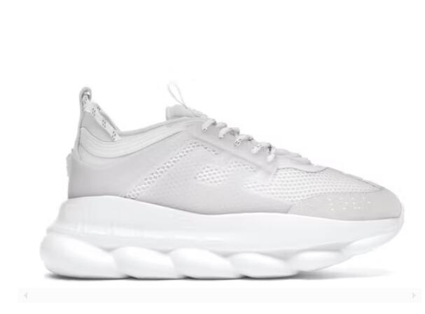 Versace Chain Reaction White Mesh Rubber Suede