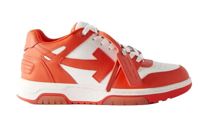 OFF-WHITE Out Of Office OOO Low Tops White Orange