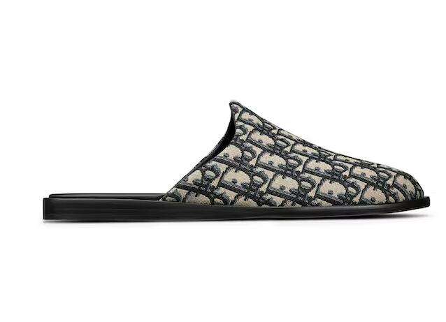 D10r InD10r Mule Beige Black D10r Oblique Jacquard