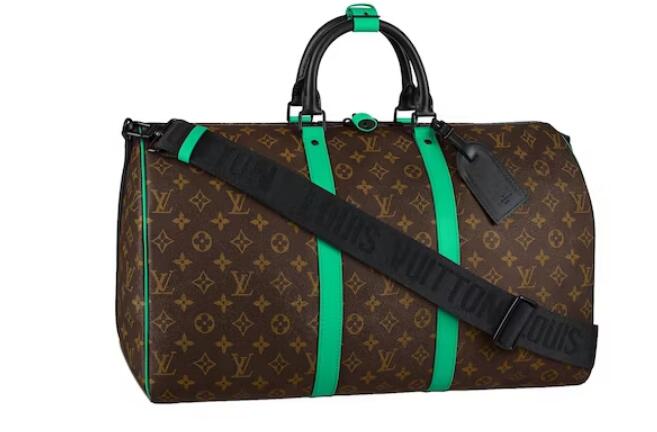 L0vis Vvtt0n Keepall Bandouliere  Monogram Macassar Minty Green