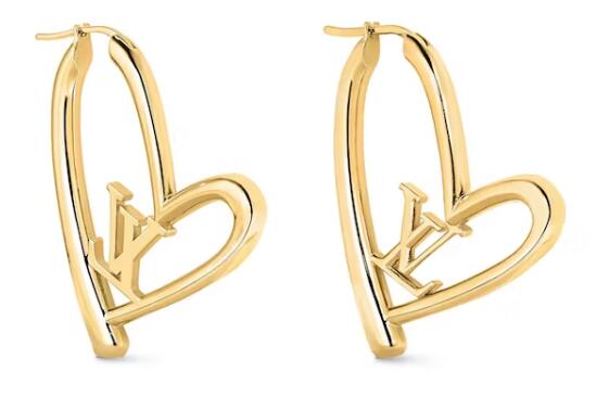 L0vis Vvtt0n Limited Edition Heart Earrings GM Gold