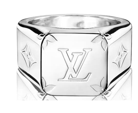 L0vis Vvtt0n Signet Ring Engraved Monogram Palladium