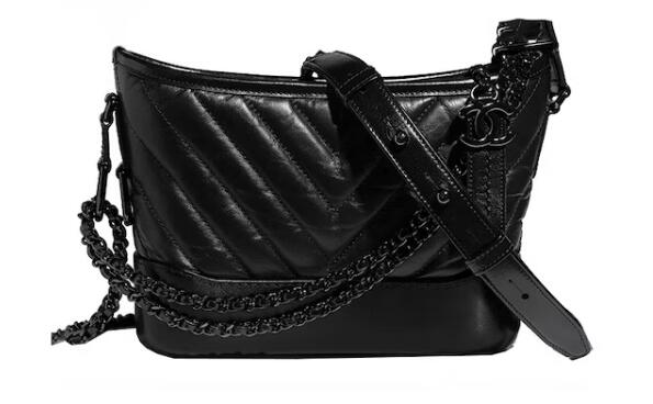 Ch**el Gabrielle Hobo Bag Hobo Bag Black