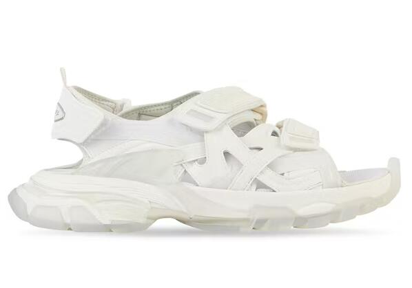 Ba1en*iaga Track Sandal Clear Sole White (Women's)