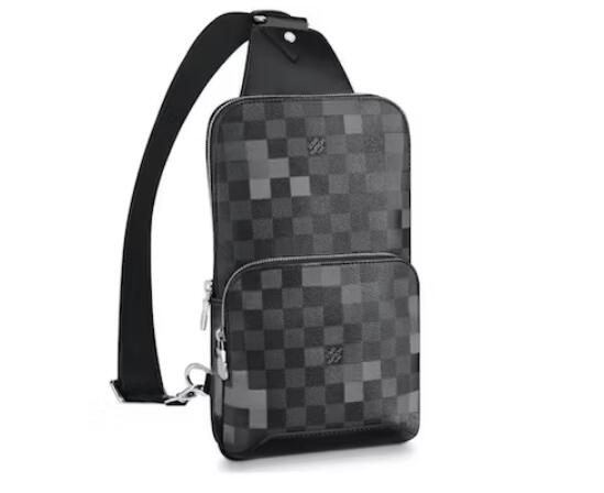L0vis Vvtt0n Sling Bag Avenue Damier Graphite Pixel Gray