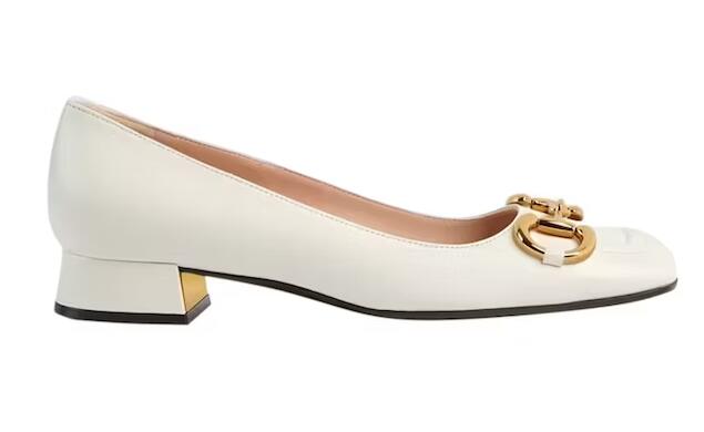 Gvc*1 Horsebit Ballet Flat White Leather