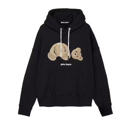 Palm Angels Bear Hoodie Men's Black Multi