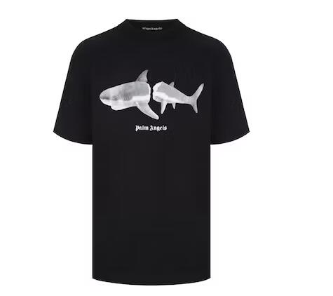 Palm Angels Shark T-Shirt Men's Black/White