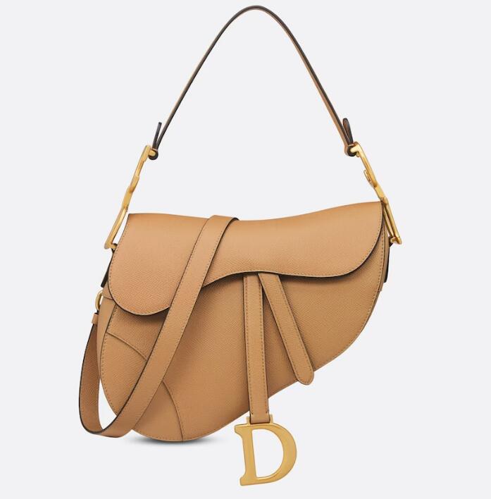 D10r - Saddle Bag with Strap Yellow Grained Calfskin