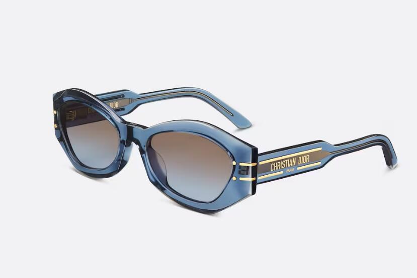 D10rSIGNATURE B1U Transparent Blue Butterfly Sunglasses