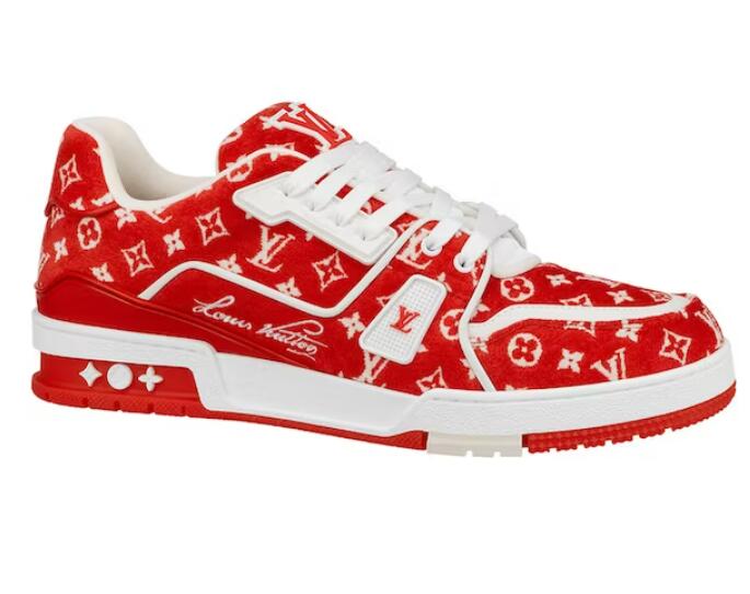 L0vis Vvtt0n Trainer Red Monogram Textile