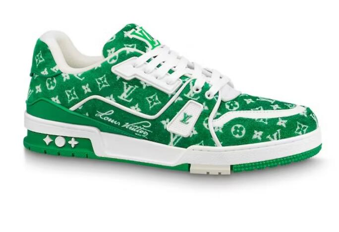 L0vis Vvtt0n Trainer Green Monogram Textile