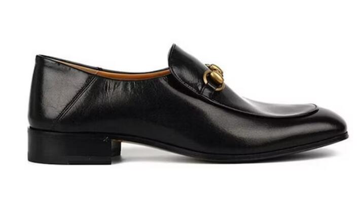 Gvc*1 Horsebit Slip On Loafer Gold-Tone Black Leather (Women's)