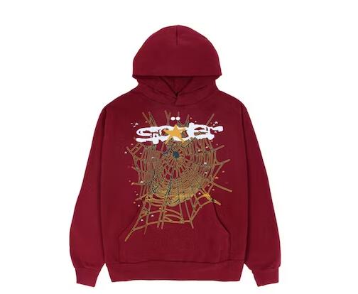 Sp5der Logo Hoodie Maroon
